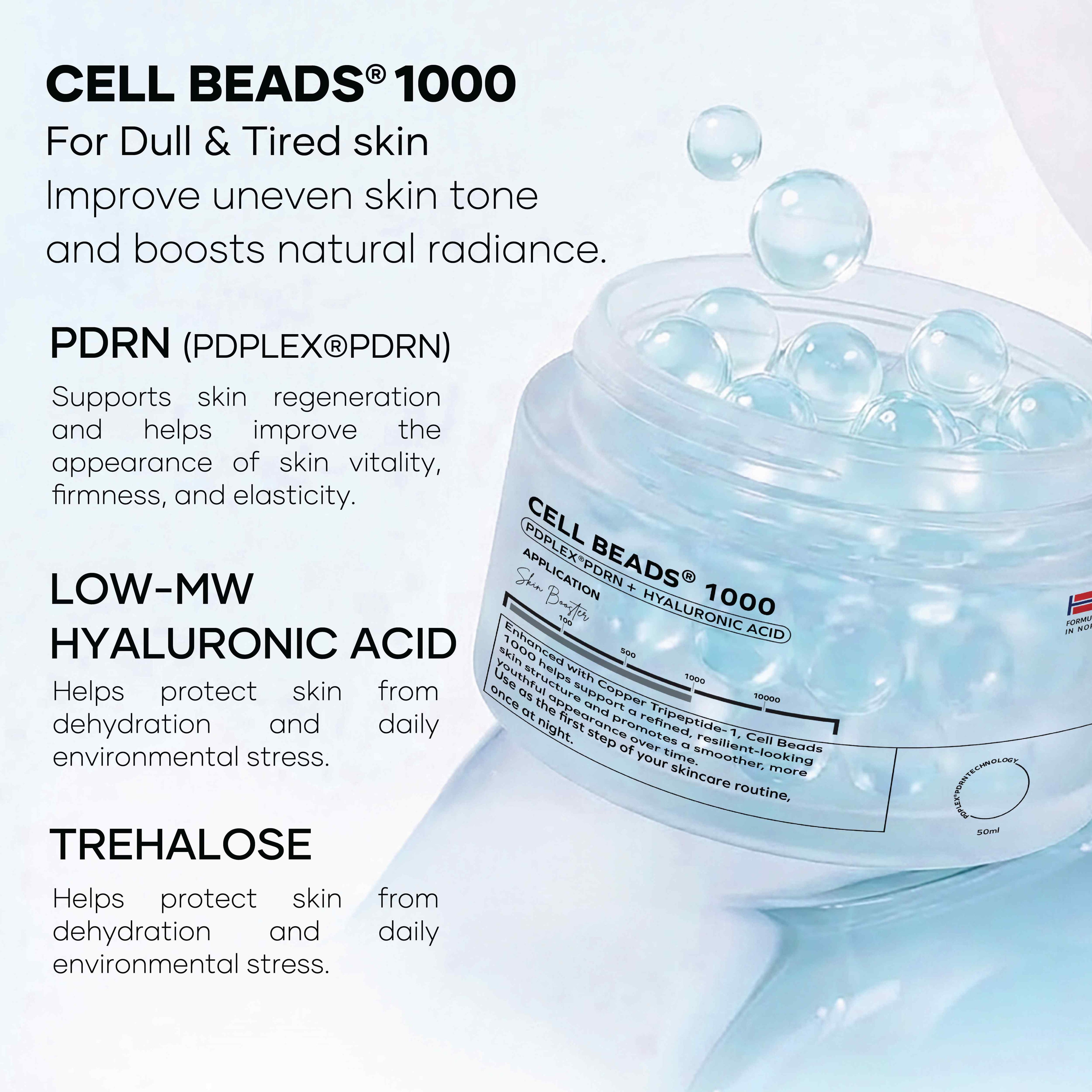 PDRN CELL BEADS 1000 - محفّز تجديد البشرة