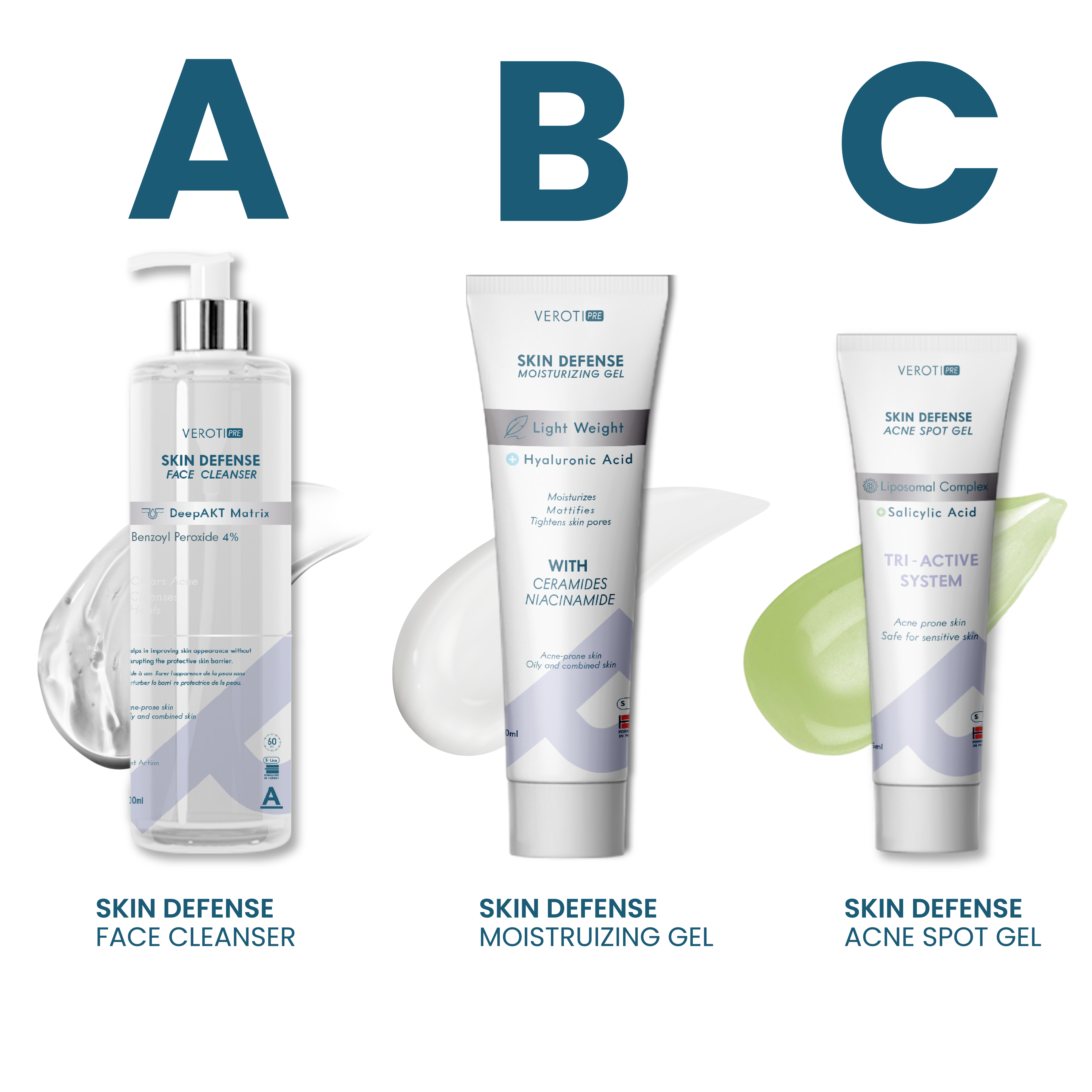 VEROTI PRE SKIN DEFENSE FACE CLEANSER