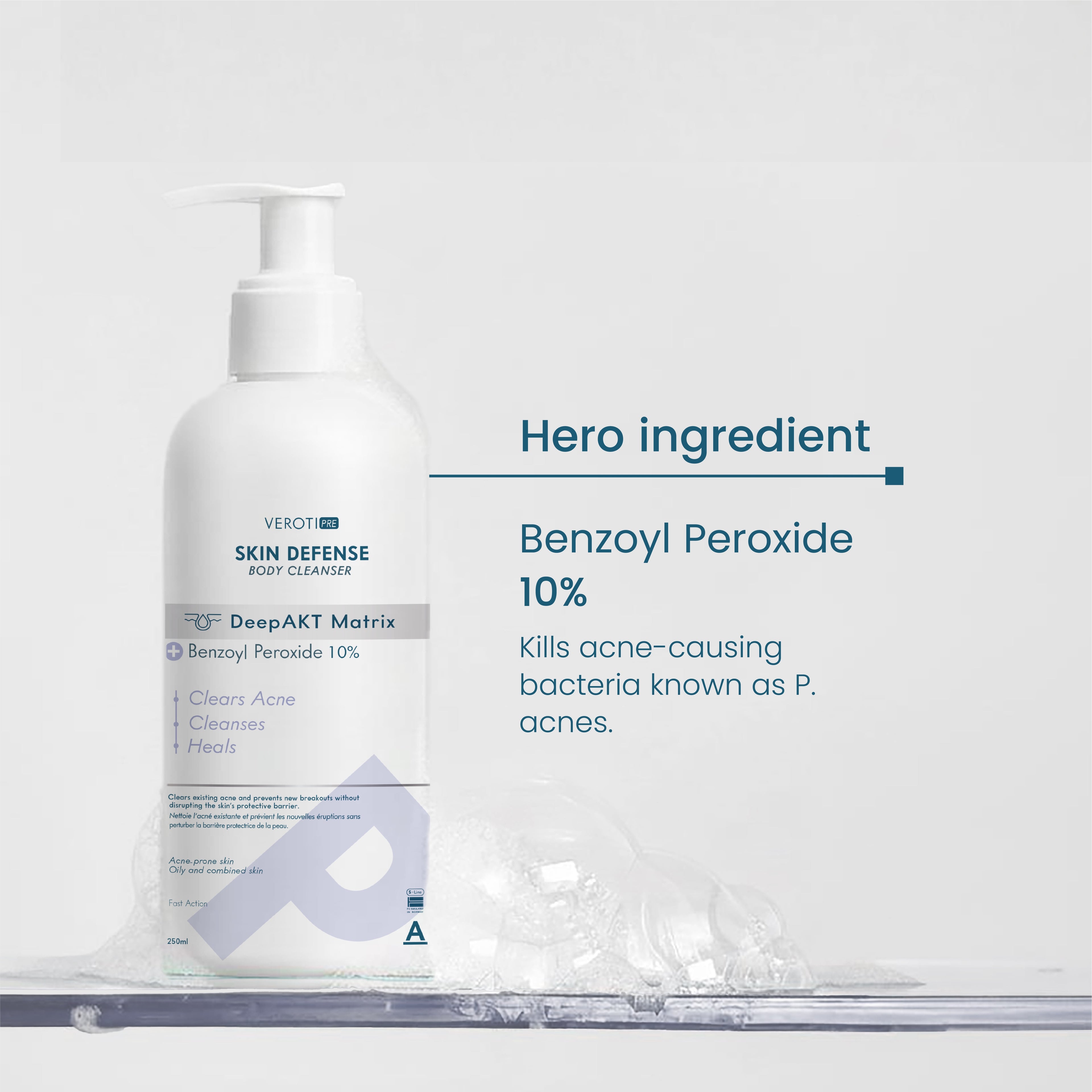 VEROTI PRE SKIN DEFENSE BODY CLEANSER